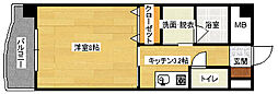 カーサデナカスジ 1Kの間取図画像