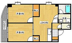フローレンス尾前 2LDKの間取図画像