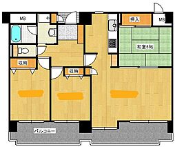 井口台パークヒルズ壱番館 3LDKの間取図画像