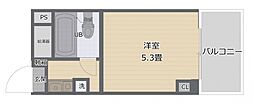BAUHAUS広島駅前 ワンルームの間取図画像