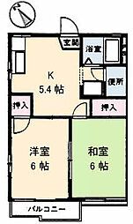 神田レジデンス 2Kの間取図画像