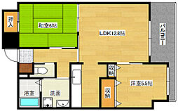 ワイビル 2LDKの間取図画像