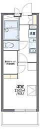 レオパレス有朋 1Kの間取図画像