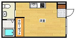 ソア長束 ワンルームの間取図画像