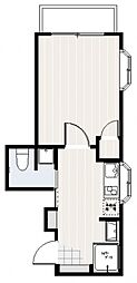 ポエムミタキ 1DKの間取図画像