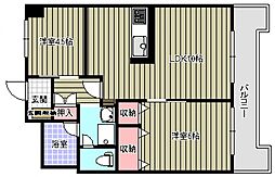 グリーンハイム海田 2LDKの間取図画像