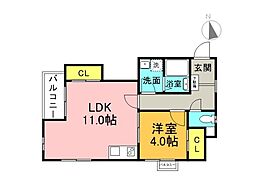 広島市中区昭和町アパート 1LDKの間取図画像