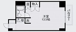 バルミー平和 ワンルームの間取図画像
