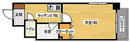 エスパシオ十日市 1Kの間取図画像