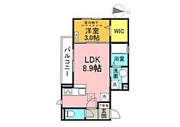 セジュール広島萬象園 1LDKの間取図画像