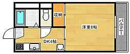 ラナイ27 1DKの間取図画像