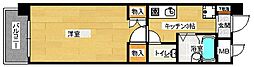 フレンズ 1Kの間取図画像