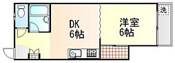 コーポジョナサン 1DKの間取図画像