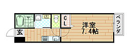 CASACOZY山根町 1Kの間取図画像