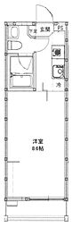 リバーノース大町西 ワンルームの間取図画像