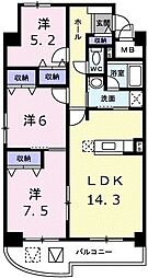 ピアシェーレ山崎 3LDKの間取図画像