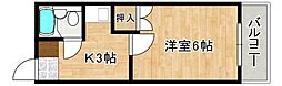 Michiroom長束 1Kの間取図画像