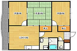 クレール井口 3LDKの間取図画像