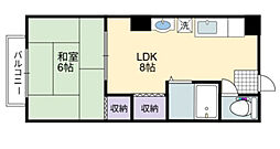 橋口ビル 1LDKの間取図画像
