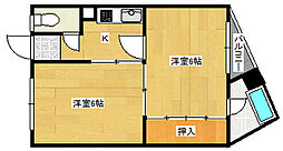 明徳ビル 2Kの間取図画像
