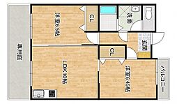 ピュアハイム古市橋 2LDKの間取図画像