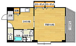 マハロリゾート 1DKの間取図画像