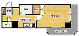 アストラル山中 1Kの間取図画像
