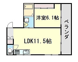 セブン/セブンきむら 1LDKの間取図画像