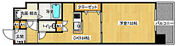 グラビスコート八丁堀 1DKの間取図画像