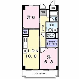 カーサ・グランデ 2LDKの間取図画像