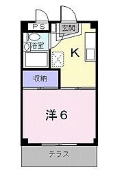 シティハイツY・S西本 1Kの間取図画像