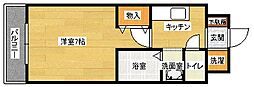 イマニシビル 1Kの間取図画像