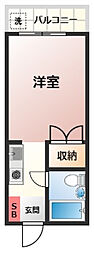 インパクト・広瀬町2 ワンルームの間取図画像