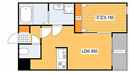 アコット舟入 1LDKの間取図画像