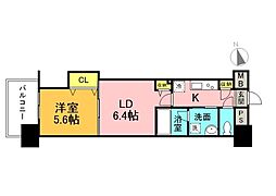グレースヒルズ 1LDKの間取図画像