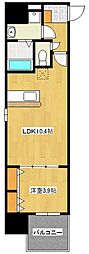 カシマ河原町 1LDKの間取図画像