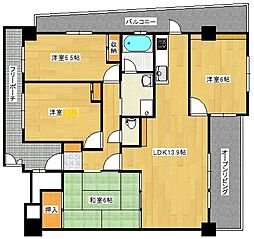 シェルクレール 4LDKの間取図画像