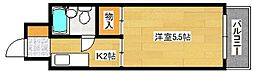 松尾ビル 1Kの間取図画像