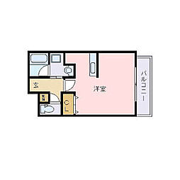 J・grace堺町 11階1Kの間取り