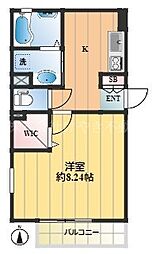 Du Glanz 1階1Kの間取り