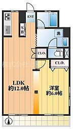 内田コーポ 1LDKの間取図画像