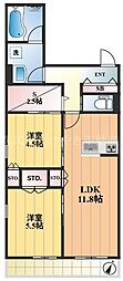 グランベルデ 2SLDKの間取図画像