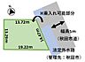 区画図：物件と道路の間に水路があります