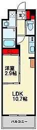 筑豊電気鉄道 穴生駅 徒歩3分の賃貸マンション 4階1LDKの間取り