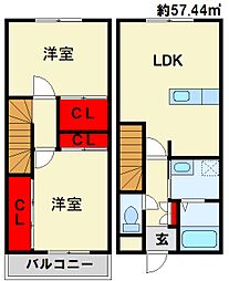 間取図画像 2LDK
