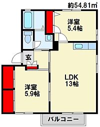 ヴィラ・サンロイヤル E棟 2階