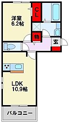 間取図画像 1LDK