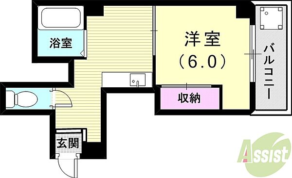 リアライズ上野通 ｜兵庫県神戸市灘区上野通4丁目(賃貸マンション1K・2階・18.00㎡)の写真 その2