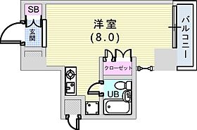 ロマネスク王子公園  ｜ 兵庫県神戸市灘区福住通5丁目（賃貸マンション1R・2階・21.29㎡） その2