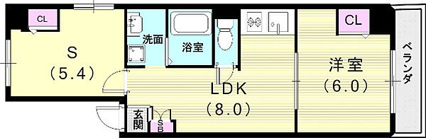 リヴェールハウス 302｜兵庫県神戸市中央区大日通6丁目(賃貸マンション1SLDK・3階・26.68㎡)の写真 その2